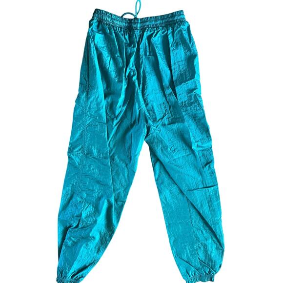 Vintage 80s Active Frontier Tracksuit Gold Turquoise Aqua Pink Women Windbreaker - Picture 9 of 9